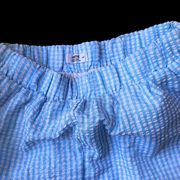 Blue Gingham Puff Sleeve Crop Top & Shorts Set – XS/S - Picture 3 of 9